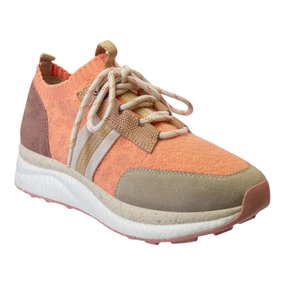 OTBT SPEED in ROSETTE Sock Sneakers Platform‎ Suede Orange Boho Retro Preppy 9.5